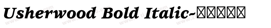 Usherwood Bold Italic字体转换